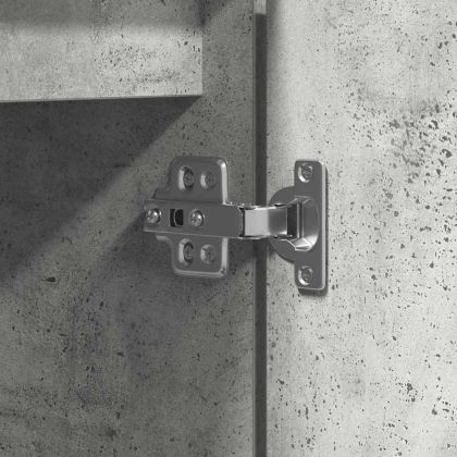 ТВ шкаф Циментено сиво 100 x 38 x 49 см Инженерно дърво