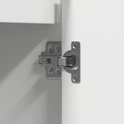 LED конзолна маса с рафт Бяло 90 х 32 х 75 см Инженерно дърво