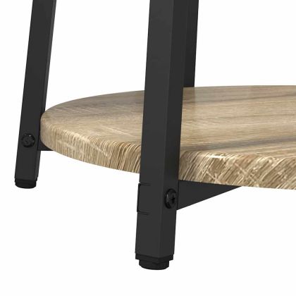 Комплект помощни маси с рафт 2 pcs Сономски дъб и черно