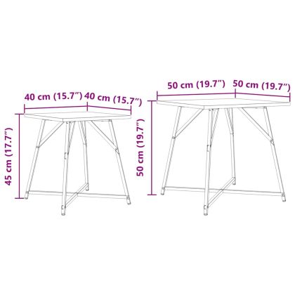 Комплект помощни маси 2 pcs Черния дъб