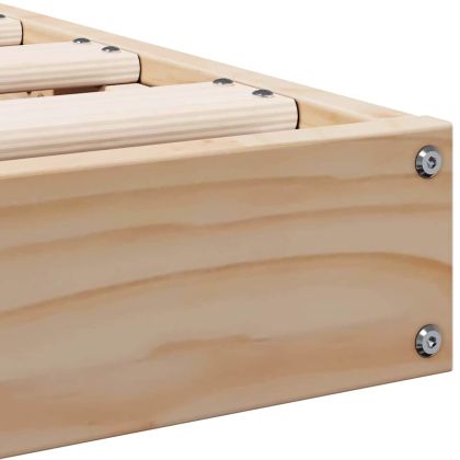 Леглово дъно Естествен 213.5 x 104 x 9 см Солидно борово дърво