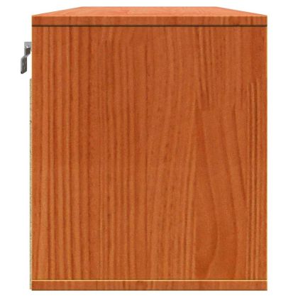 Стенен шкаф Восъчнокафяв 100 x 30 x 35 см Борово дърво масив