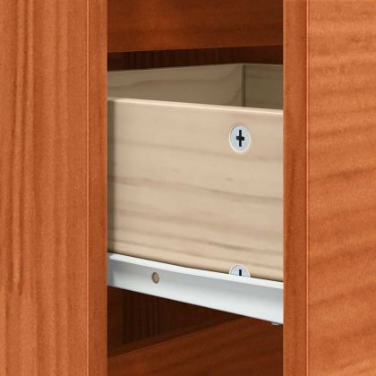 Служебен шкаф Кафяв дъб 111 x 34 x 75 см Солидно борово дърво