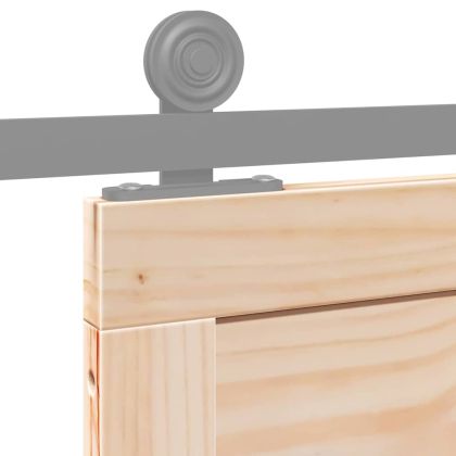 Врата Естествен 100 x 208 см Масивна борова дървесина