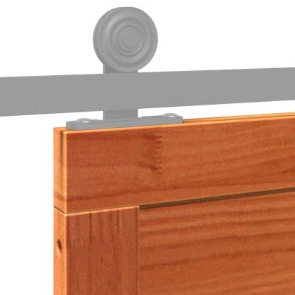 Врата Восъчнокафяв 80 x 208 см Масивна борова дървесина