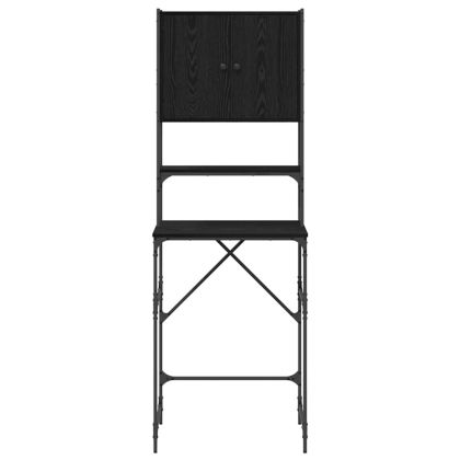 Шкаф за пералня Черен дъб 68 x 48.5 x 194 см