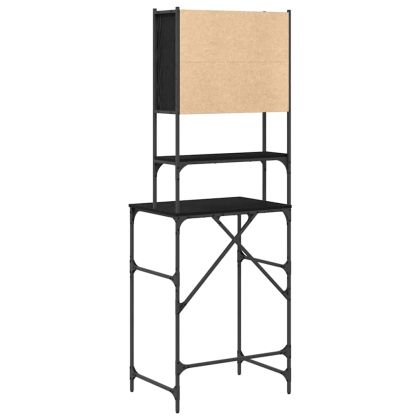 Шкаф за пералня Черен дъб 68 x 48.5 x 194 см