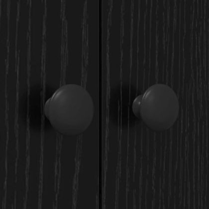 Шкаф за пералня Черен дъб 68 x 48.5 x 194 см