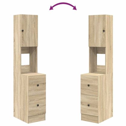 Кухненски шкаф с рафт Бежово 35 x 50 x 180 см Инженерно дърво