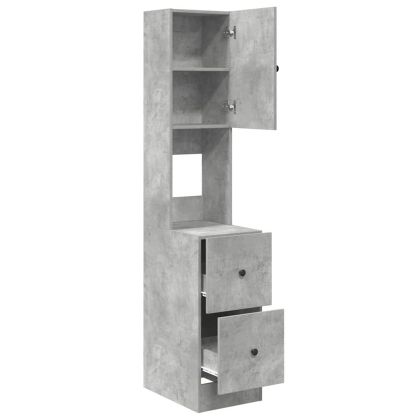 Кухненски шкаф с чекмедже Сив 35 x 50 x 180 см Инженерно дърво