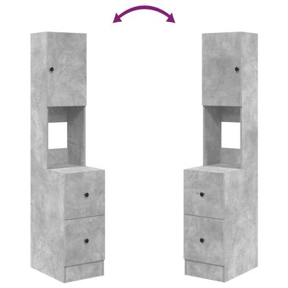 Кухненски шкаф с чекмедже Сив 35 x 50 x 180 см Инженерно дърво