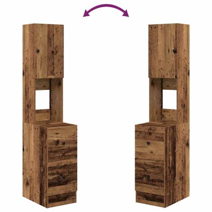 Кухненски шкаф с чекмедже с рафт Старо дърво Инженерно дърво