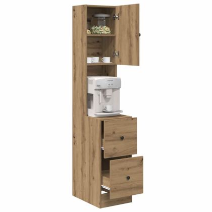 Кухненски шкаф с чекмедже с рафт дъб артизан Инженерно дърво