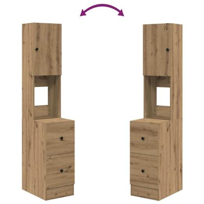 Кухненски шкаф с чекмедже с рафт дъб артизан Инженерно дърво