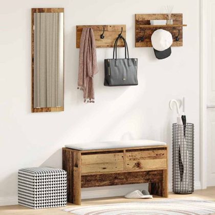 Комплект мебели за антре Старо дърво 90 x 31 x 46.5 см