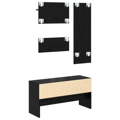 Комплект мебели за антре 4 pcs Старо дърво Инженерно дърво