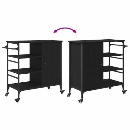 Кухненска количка Черния дъб 87.5 x 39 x 84.5 см