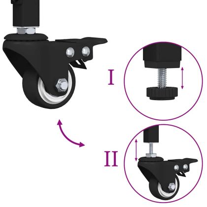 Кухненска количка Черния дъб 56 x 43 x 89,5 см Инженерно дърво