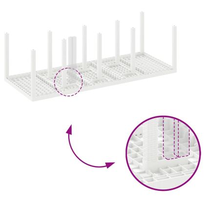 Градинска маса за хранене Бяло 250 x 100 x 73 см полиратан