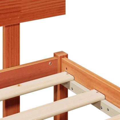 Рамка за легло с таблото Кафяво с восъчно покритие 120 x 200 cm