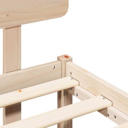 Рамка за легло Естествен 120 x 200 cm Солидно борово дърво