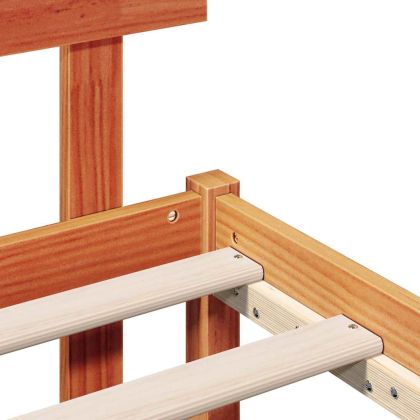 Рамка за легло Кафяво 100 x 200 cm Масивна борова дървесина