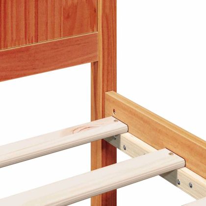 Рамка за легло Кафяво 75 x 190 cm Масивна борова дървесина