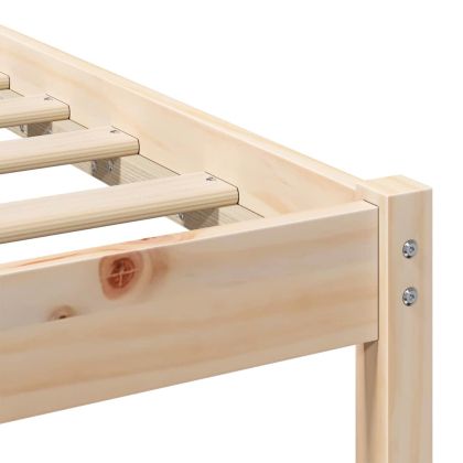 Рамка за легло Кафяво 90 x 190 cm Солидно борово дърво