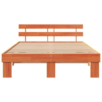 Рамка за легло с таблото Кафяво с восъчно покритие 150 x 200 cm