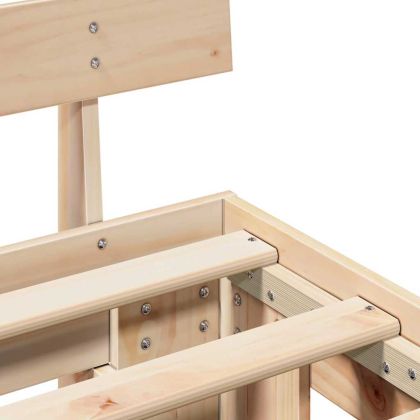 Рамка за легло Естествен 90 x 190 cm Солидно борово дърво