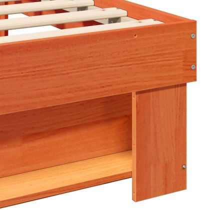 Рамка за легло с таблото Кафяво с восъчно покритие 140 x 190 cm