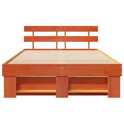 Рамка за легло с таблото Кафяво с восъчно покритие 120 x 190 cm