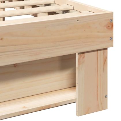 Рамка за легло Кафяво 100 x 200 cm Солидно борово дърво