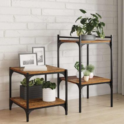 Етажерка Борд 4 pcs Кафяво 40 x 40 x 1,5 cm Инженерно дърво