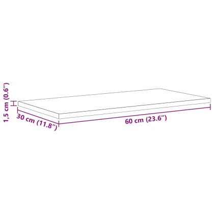 Етажерка Борд 4 pcs Черно 60 x 30 x 1,5 cm Инженерно дърво