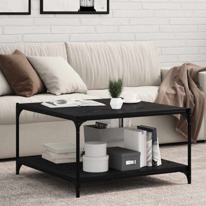 Етажерка Борд 4 pcs Черно 80 x 40 x 1,5 cm Инженерно дърво