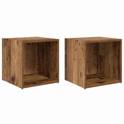 Комплект ТВ шкаф 2 pcs Старо дърво 37 x 35 x 37,5 см