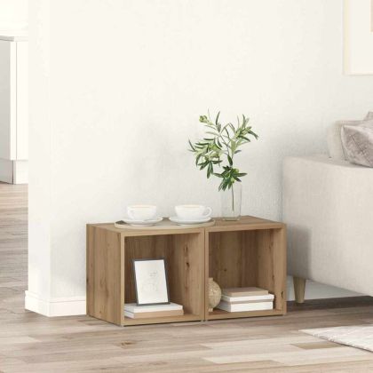 Комплект ТВ шкаф 2 pcs Дъб 37 x 35 x 37,5 см Инженерно дърво