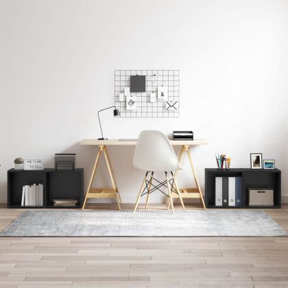 Комплект ТВ шкаф 4 pcs Черно 37 x 35 x 37,5 см Инженерно дърво