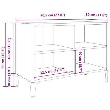 Комплект ТВ шкаф Кафяво 69,5 x 30 x 50 см Инженерно дърво