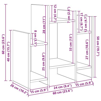 Страничен шкаф Дъб 60 x 26 x 60 см Инженерно дърво