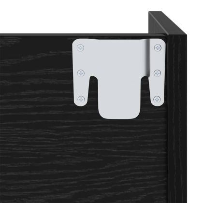 Шкаф за обувки Черния дъб 60 x 18 x 60 см Инженерно дърво