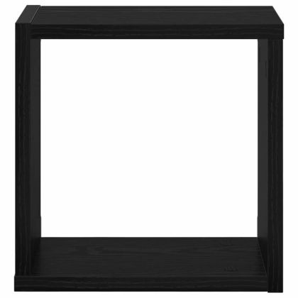 Стени за рафтове с рафт 2 pcs Черния дъб 26 x 15 x 26 cm