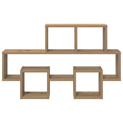 Стенен рафт с рафт дъб артизан 82 x 15 x 51 см Инженерно дърво