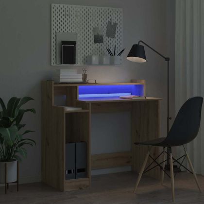 Бюро с рафт със съхранение Дъб 97 x 45 x 90 см Инженерно дърво