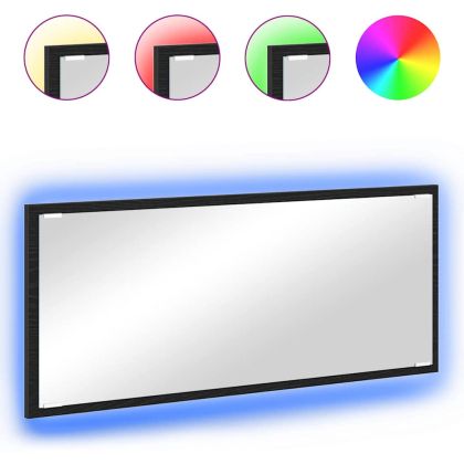 Огледало с огледало Черния дъб 90 x 8,5 x 37 см Инженерно дърво