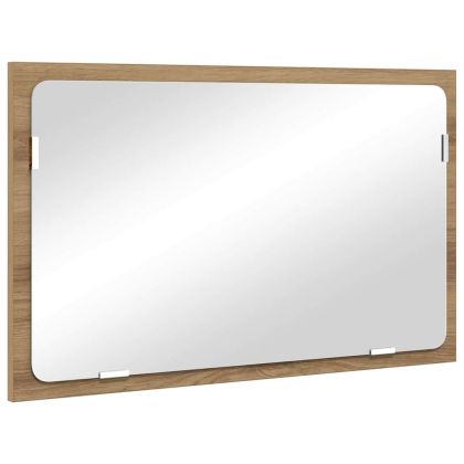 Комплект мебели за баня 2 pcs Дъб Конструирано дърво и метал.