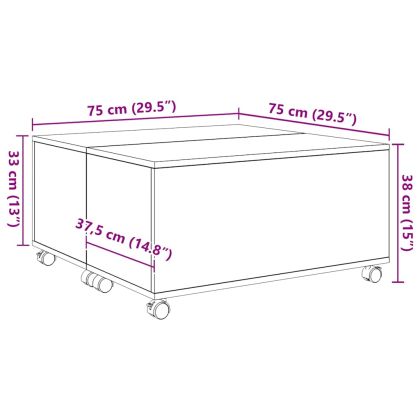 Масичка за кафе Старо дърво 75 x 75 x 38 cm Инженерно дърво