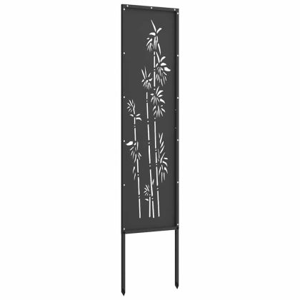 Екран за градинска неприкосновеност Флорален Черно 32 x 140 см