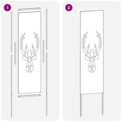 Екран за градинска неприкосновеност Ръждясало 32 x 140 см